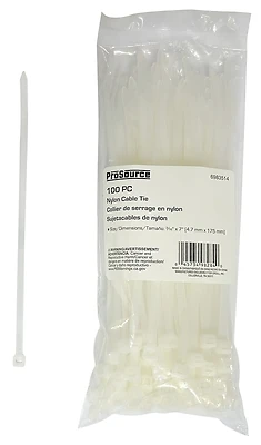 Toolbasix Rat9/3111d3l Heavy-duty Nylon Cable Ties 7 In, 50 Lb, 100 Pc