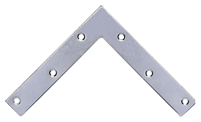 Fc-z06-01 Zinc Flat Corner Brace 6 X 1 Inch, Pack Of 5