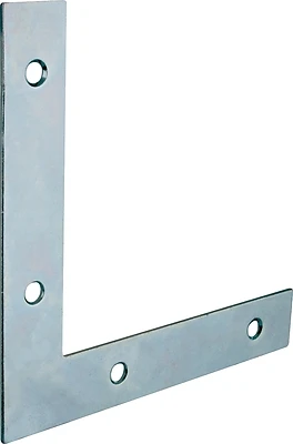 Fc-z04-013l Zinc Flat Corner Brace, 4 X 5/8 In., Steel, 10 Pk