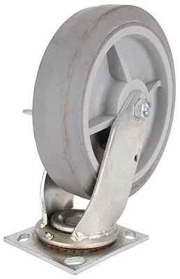 Jc-t08 8 X 2 Inch Swivel & Brake Plate Caster - Heavy-duty Thermoplastic Rubber