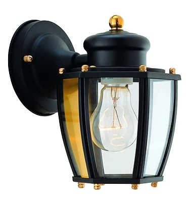 Boston Harbor HV-66961-BK Black 1-Light Outdoor Wall Lantern