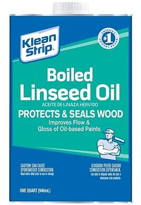 Transparent Clear Oil-based Boiled Linseed Oil 1 Qt, Model Qklo146