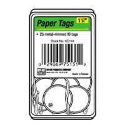 Hy-ko Paper Key Tag With Split Ring, 1-1/4 Inch Diameter, Model Kb144-250