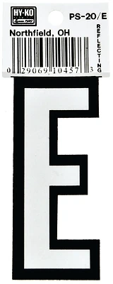 Hy-ko Ps-20/e Reflective House Letter E, 3-1/4 In, Pack Of 10, Weatherproof