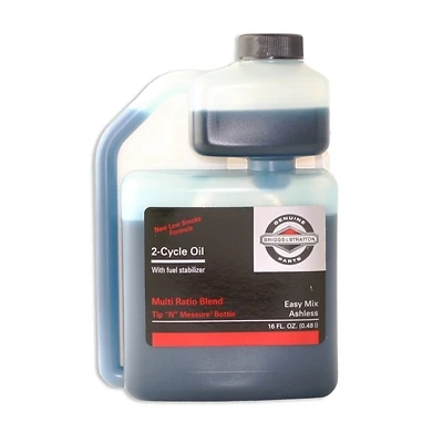 Briggs & Stratton 100036 2-Cycle Engine Oil, 16 oz Bottle With Measuring Cup
