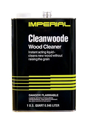 Imperial W37074 Cleanwoode Wood Cleaner, Solvent-Based, 1 Quart