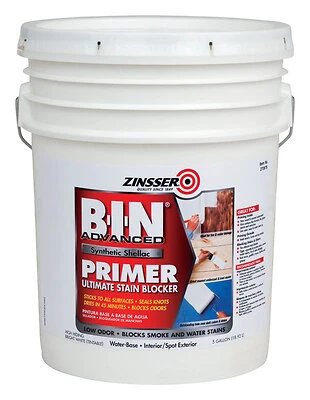 B-i-n White Smooth Shellac-based Acrylic Stain Blocking Primer 5 Gallon