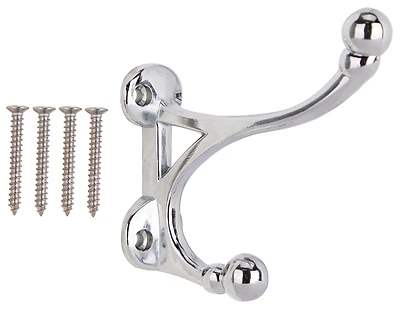 H-014-ch Chrome Plated Coat And Hat Hook For Home And Office Use