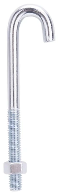 Lr322 J-bolt 3/8 X 5 In, Zinc, Includes Hex Nut, Pack Of 10