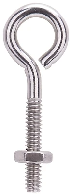 Mintcraft Lr292 3/16 X 2 In. Stainless Steel Eye Bolt With Nut, Pack Of 10