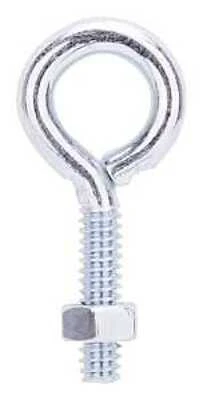 Lr265 Zinc Steel Eye Bolt 3/16 X 1-3/8 In With Nuts, Pack Of 20