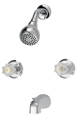 Boston Harbor Double Handle Tub and Shower Faucet, Chrome