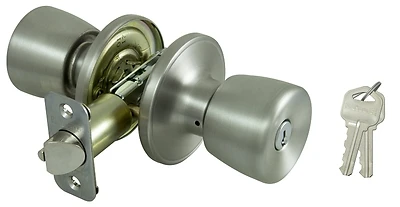 Ts600bra4b Tulip Entry Door Knob Set, Stainless Steel, 3 Pack, 1-3/8 To 1-3/4 In