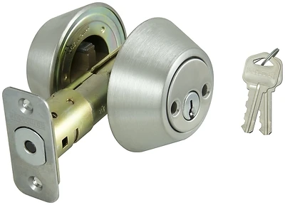 ProSource D262-RU5V Double Cylinder Deadbolt, Stainless Steel, KA3
