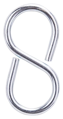 2-1/8 Inch Closed Small S-hook, Zinc Plated Steel