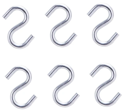 3/4 Inch Open S-hook, Zinc Plated Steel, Model Lr-378-ps