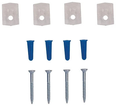 ProSource PH-122200-PS Mirror Holder Clips, 1/8 In., Clear Plastic