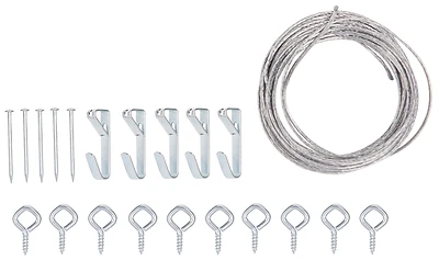 ProSource PH-121127-PS Picture Hanging Kit, 20 Lb, Zinc Plated Steel