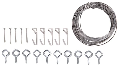 ProSource PH-121123-PS Picture Hanging Kit, 10 Lb, Steel, Zinc