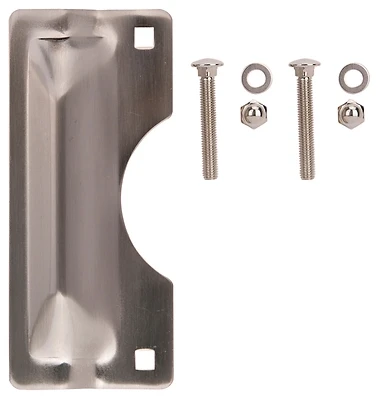 Heavy Duty Latch Guard, Brass Nickel, 3" X 7"