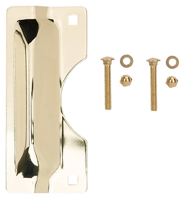 ProSource Heavy Duty Latch Guard, Brass, 3 In W X 7 In L