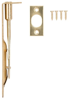 Prosource LR-004-PS Round Corner Flush Bolt, 6 In., Bright Brass, Steel
