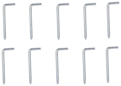 Square Screw Hook 1-3/8 Inch Steel Bright Zinc Plated