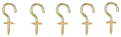Solid Brass Decorative Cup Hook 7/8 Inch Rust-resistant