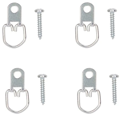 ProSource PH-122317-PS D-Ring Picture Hanger, Zinc Plated Steel, Flush Mount