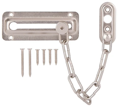 Prosource 807277-SC-PS Chain Door Guard, Steel, Satin Nickel