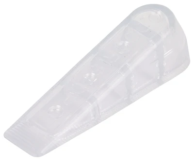 Triangle Rubber Door Stop, Clear, 1 Inch X 4 Inch, Model Fe-50932-ps