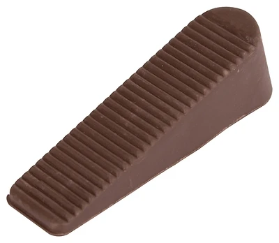 Triangle Rubber Door Stop, Brown, 1" X 4" - Model Fe-50924-ps