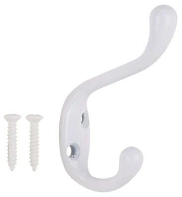 Heavy Duty Coat And Hat Hook, Die Cast Zinc, Model H6721007w-ps