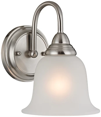 Light Bath Fixture 1 Light Alabaster Brushed Nickel Model Lyb130928-1vl-bn
