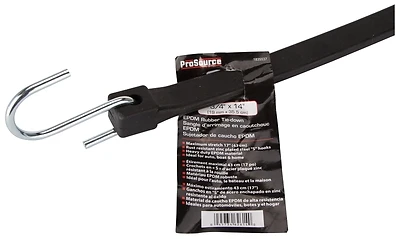 ProSource FH64087 Rubber Tie-Down Strap, 3/4 In. x 14 In., EPDM, S-Hook