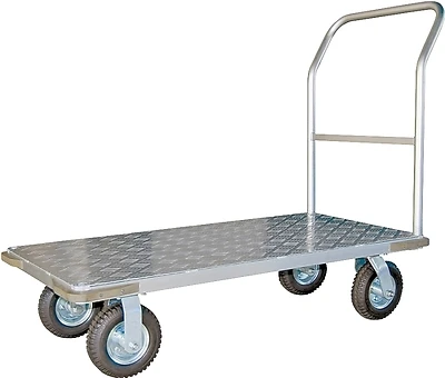 Ph3015al Heavy Duty Aluminum Platform Cart, 1100 Lb Capacity, 4-wheel Swivel