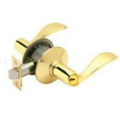 Schlage F51a Acc 605 Accent Entry Lever Lockset K4 In Bright Brass Finish