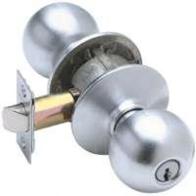 F51a Orb626k4 Orbit Entry Knob Lockset K4 Satin Chrome Finish