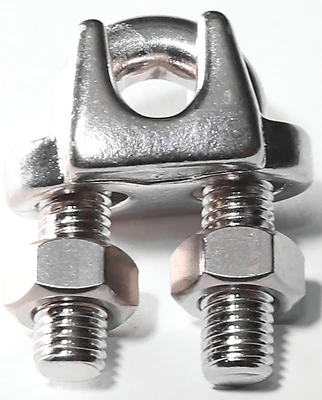 260s-1/16 Stainless Steel Cable Clamp Wire Rope Clip, 1/16 In Opening