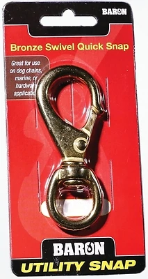 C-251b-1 Quick Snap Bronze Round Eye Swivel 5/8 In, Pack Of 10, 60 Lb Limit