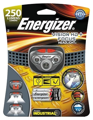Industrial Vision Hd+ Focus Led Headlamp, 315 Lumens, Gray, Model Hddin32e