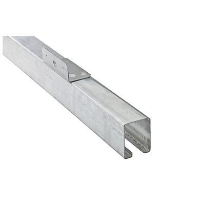 N153-494 Galvanized Steel Face Mount Box Rail 10 Ft, 450 Lb Capacity, 1 Pk