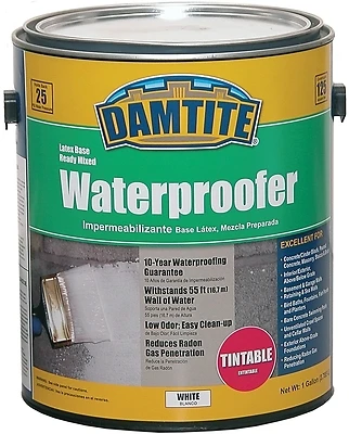 Damtite 3550 Latex Masonry Waterproofer, White, 1 Gallon