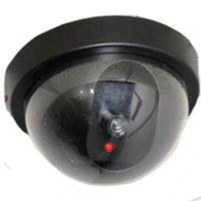 Rdcr-040m Fake Security Camera With Red Light, Black Ceiling Mount