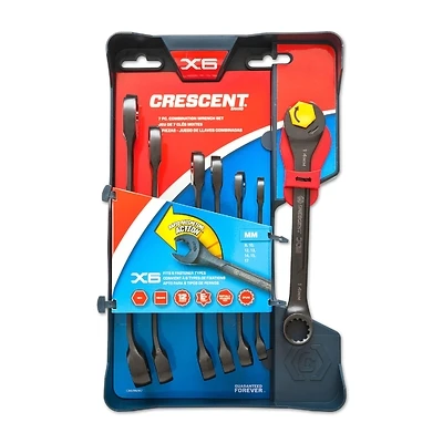 WRENCH RATCHET SET 7PC SAE X6