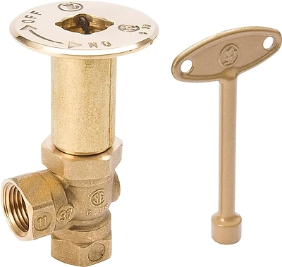 Industries 1/2 In. Angle Log Lighter Valve With Key - Model 118-004