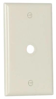 2128la Light Almond 1-gang Telephone & Coax Wall Plate, Thermoset