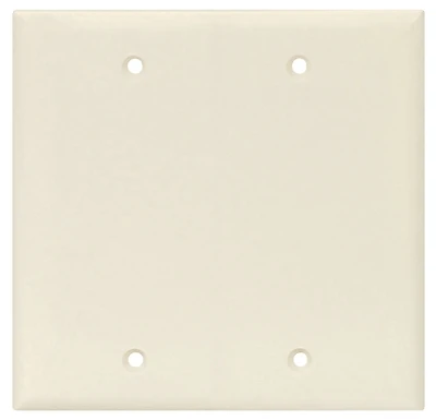 Pj23la Light Almond Mid-size Unbreakable Two Gang Blank Wall Plate