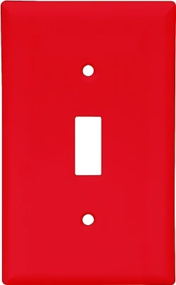 1 Gang Red Switch Plate 5134rd-box, Nylon, 4.5 X 2.75 In, 15 Pk