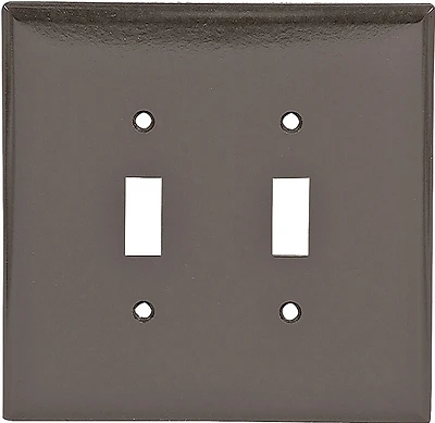 2149b-box Jumbo 2-gang Toggle Wall Plate, Brown, Oversized, Pack Of 10
